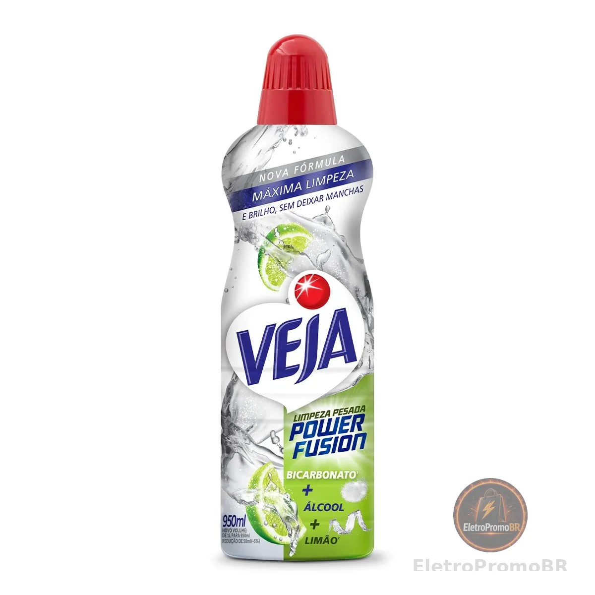 Veja Limpeza Pesada Power Fusion Limão Limpador de Pisos 950ml