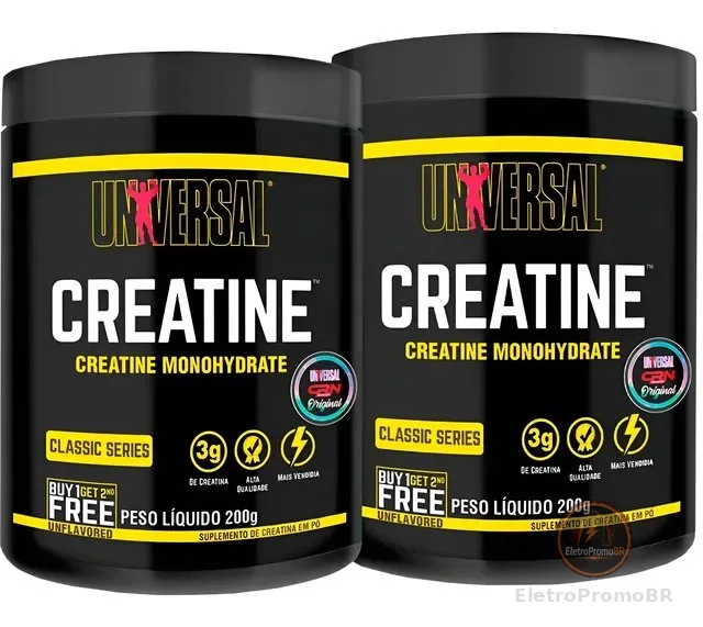 Suplemento Em Pó Universal Nutrition Creatine Creatina Monohidratada Creatine Em Pote De 200g - Kit X2 U