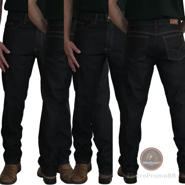 Kit 4 Calças Jeans Masculina Tradicional Atacado Reforçada