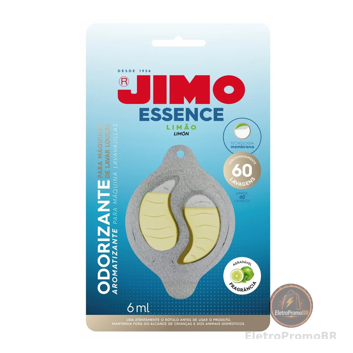 Jimo Essence Elimina Odores e Mal Cheiro Máquina Lava Louça 60 Lavagens Fragrância Cítrica Fresca