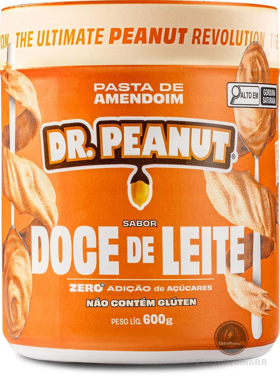Pasta de Amendoim DR. Peanut Doce de Leite 600G - Com Whey Protein