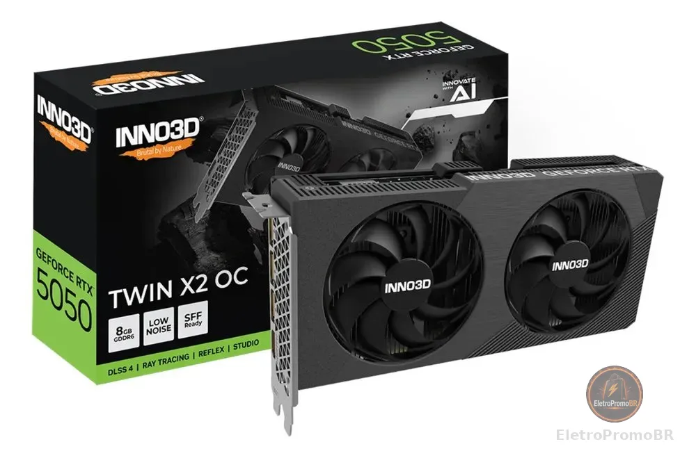 Placa De Vídeo Nvidia G Rtx 5050 8gb Gddr6 Inno3d Twin X2 Oc
