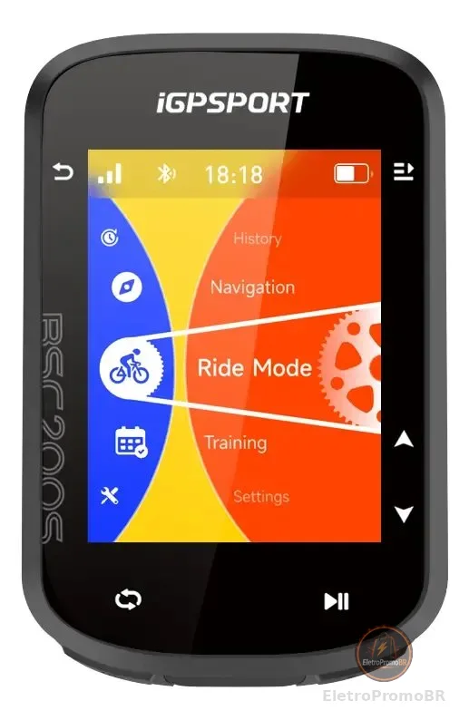 Ciclocomputador Bsc200s Gps Igpsport Com Rota De Navegação