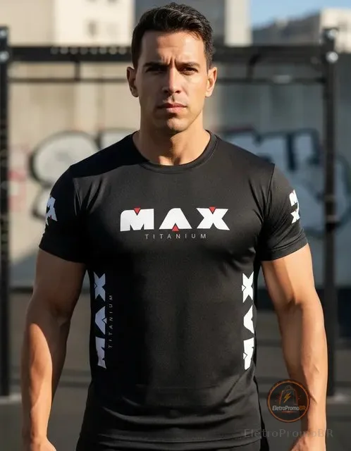 Camisa Para Treinar Dry Fit Max Titanium Blusa Leve Fitness