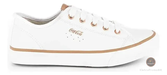 Tênis Coca Cola Feminino Stream Leather Casual Leve Original