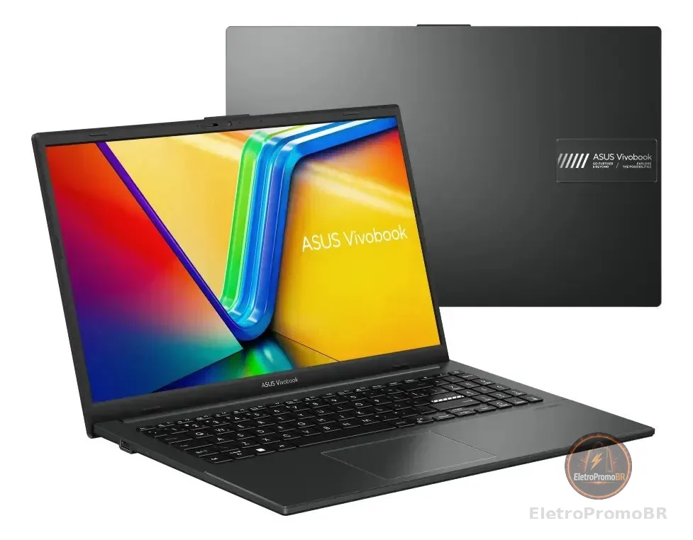Notebook ASUS VivoBook Go 15 AMD Ryzen 5 7520U 8GB 512GB SSD KeepOS Tela 15,6" FHD Mixed Black - E1504FA-NJ732