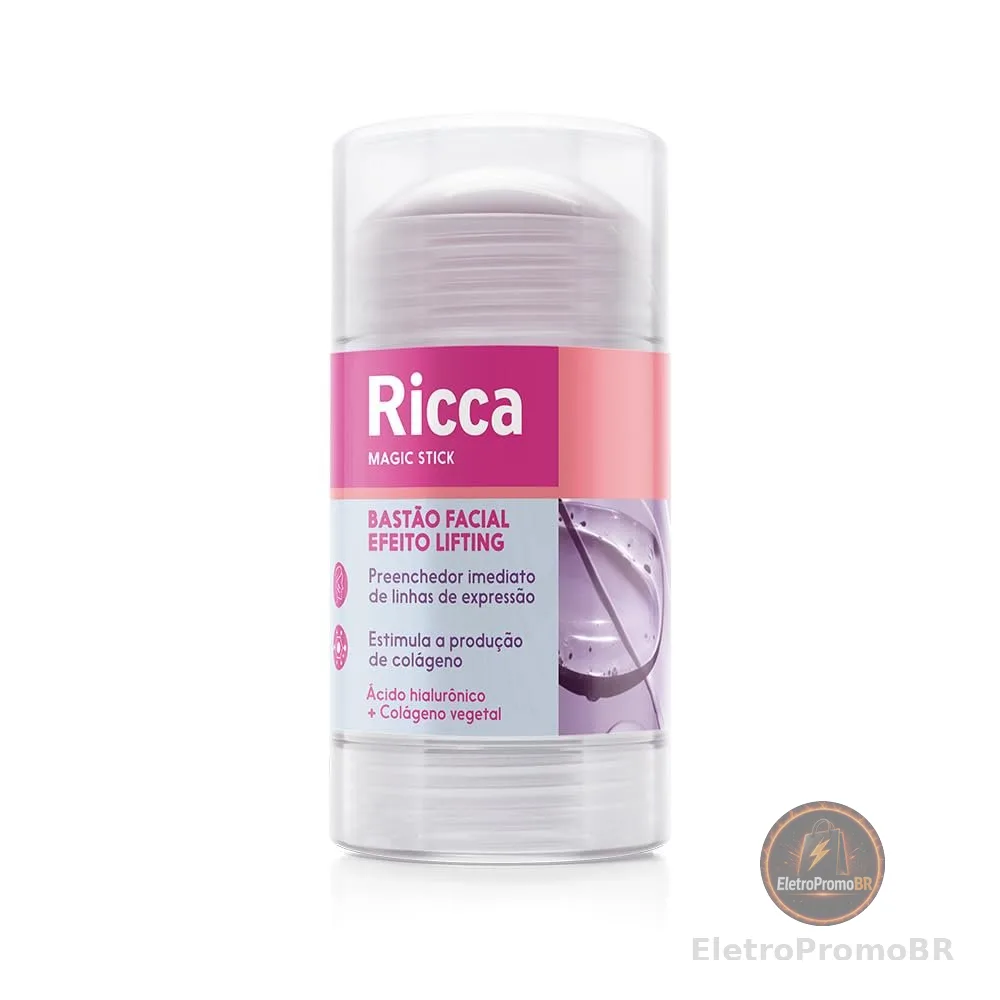 Ricca Bastão Facial Efeito Lifting, Ácido Hialurônico + Colágeno Vegetal