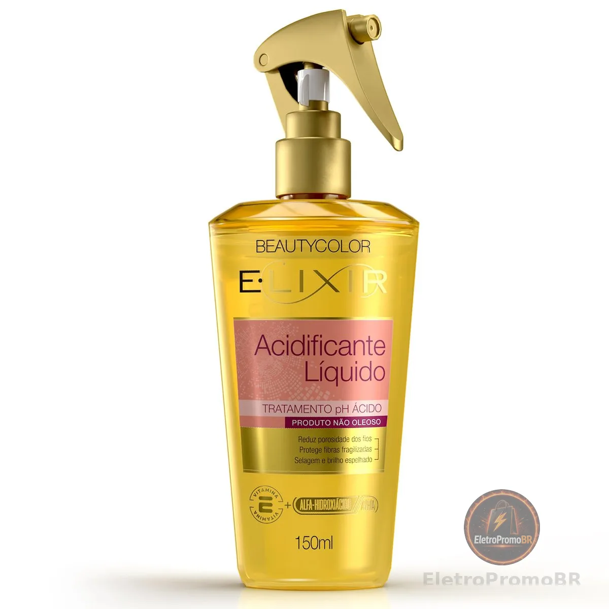 Acidificante Líquido E.lixir 150ml – Cabelos Mais Alinhados, Sedosos e com Brilho Intenso – Textura Leve, pH Equilibrado e Cutículas Seladas – Para Fios Porosos e Opacos – Beauty Color