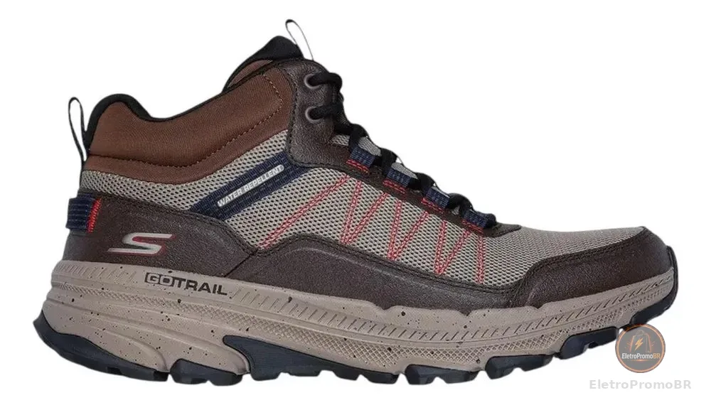 Bota Skechers Go Run Trail Altitude 2.0 Ridgetop Masculina Marrom Liso 39 Br