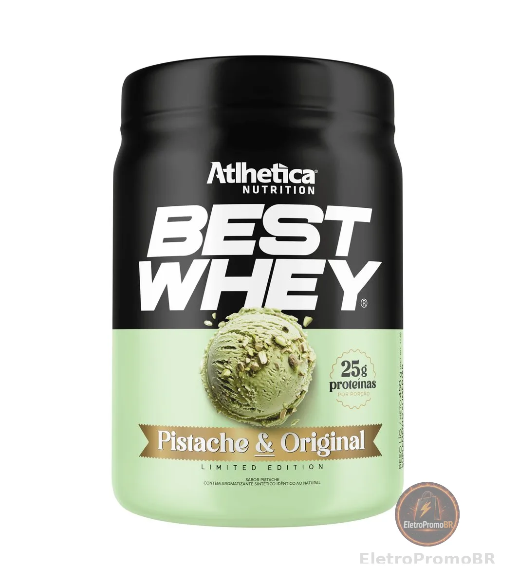 Atlhetica Nutrition Best Whey, Sabor Pistache, 450g, Suplemento Proteico em Pó, 25g de Proteína por Porção, Edição Limitada