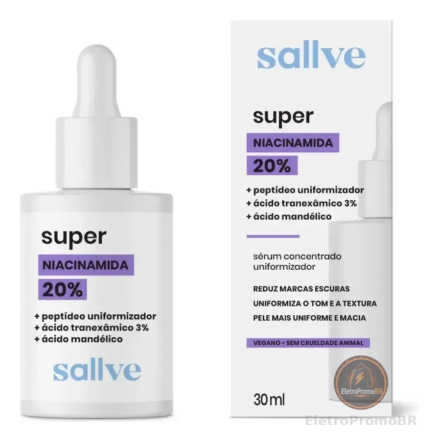 Sérum Facial Super Niacinamida 20% 30ml Sallve