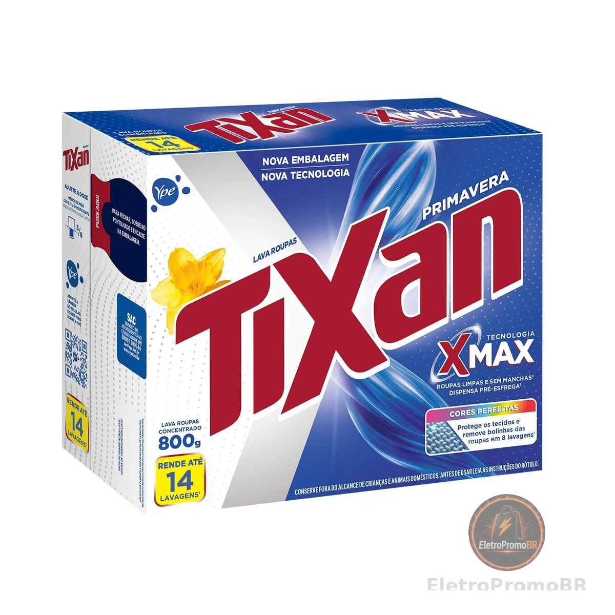Ypê Lava Roupas em Pó Tixan Primavera 800g