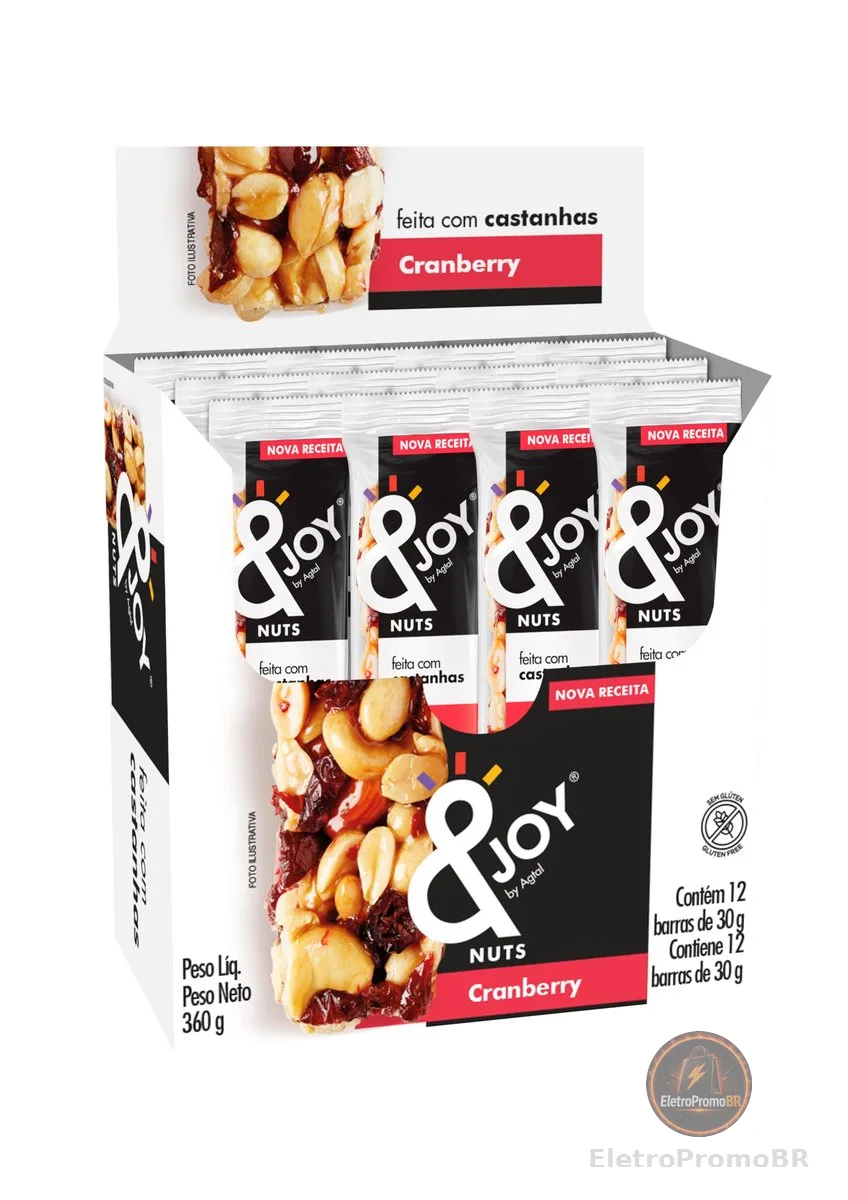Enjoy Barra Mixed Nuts Cranberry 12 X 30G