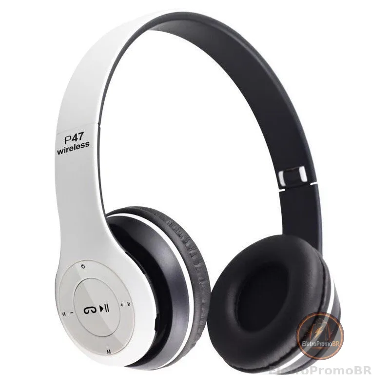 Fone P47 Headphone Sem Fio Estéreo Redução de Ruídos Bluetooth 5.0 Universal
