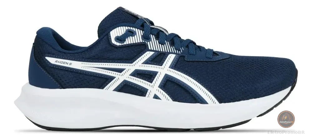 Tênis Masculino Raiden 5 Asics Azul Liso 41 Br
