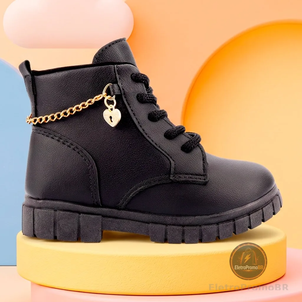 Bota Infantil Menina Coturno Infantil Feminina Maravilhosa