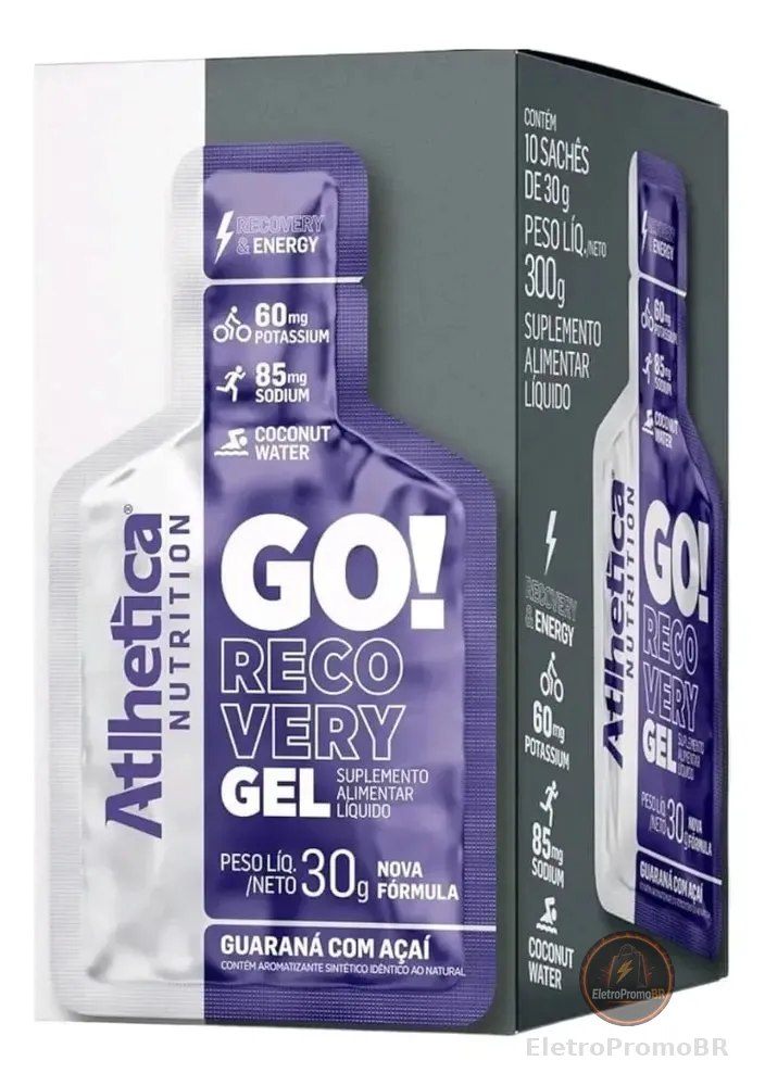 Go! Recovery Gel (display Com 10 Saches De 30g) Guarana Com Acai Sem Sabor