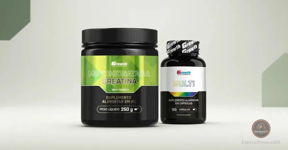 Kit Growth: Creatina Monohidratada 250g + Multivitamínico 120 Cáps