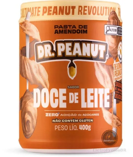 Dr. Peanut Pasta De Amendoim Sabor Doce De Leite 400 G