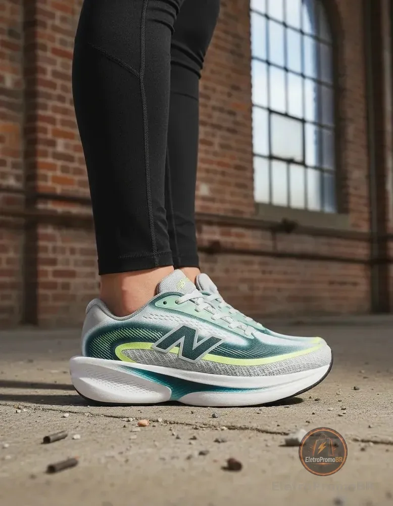 Tênis New Balance Fresh Foam Ellipse Running Original Verde Liso 36 Br