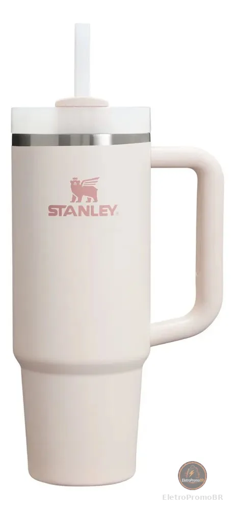 Copo Térmico Quencher Quartzo Rosa Stanley | 887ML Em Aço Inox