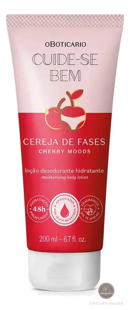 O Boticário Cuide-se Bem Cereja De Fases Loção Corporal 200ml Cereja Rosa