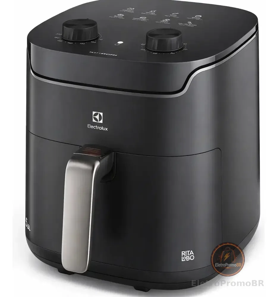 Fritadeira Elétrica Electrolux 5,6l 1400w Eaf40 Efficient 110v Tecnologia Air Cooking 360° Grafite Lançamento