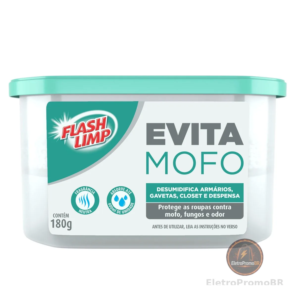 Flash Limp - Evita Mofo para Armários Guarda Roupa 180g - AMO1881 - Branco