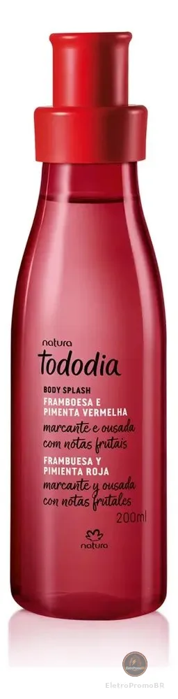 Body Splash Natura Tododia Framboesa E pimenta Vermelha 200ml