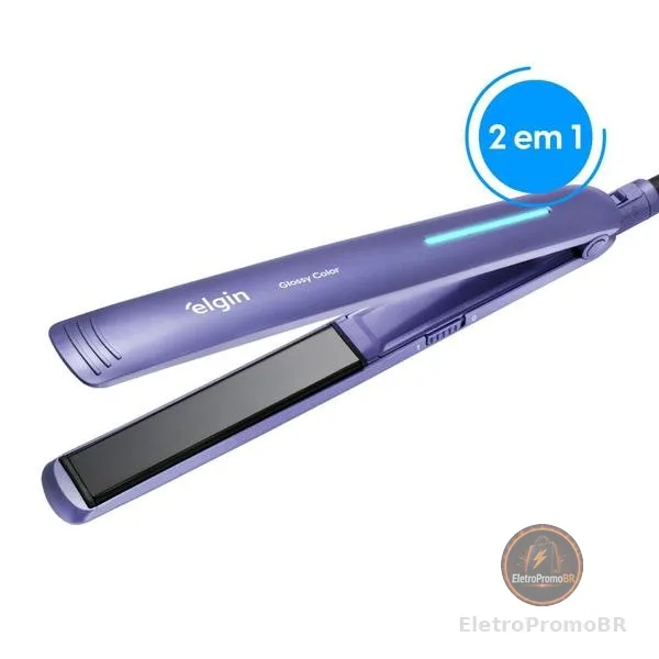Prancha Alisadora Chapinha Elgin Glossy Color Bivolt 230C Tourmaline Íon -