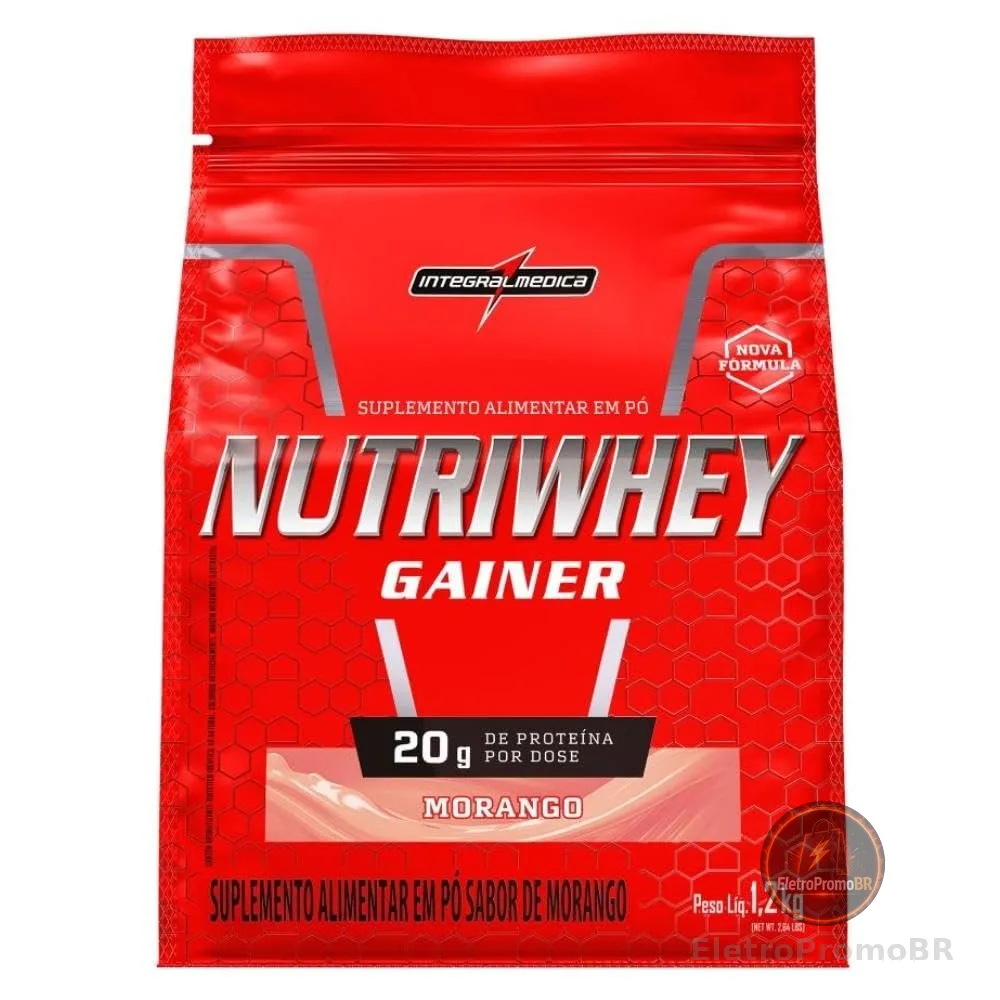 NutriWhey Pouch 1,2kg Integralmedica - Morango
