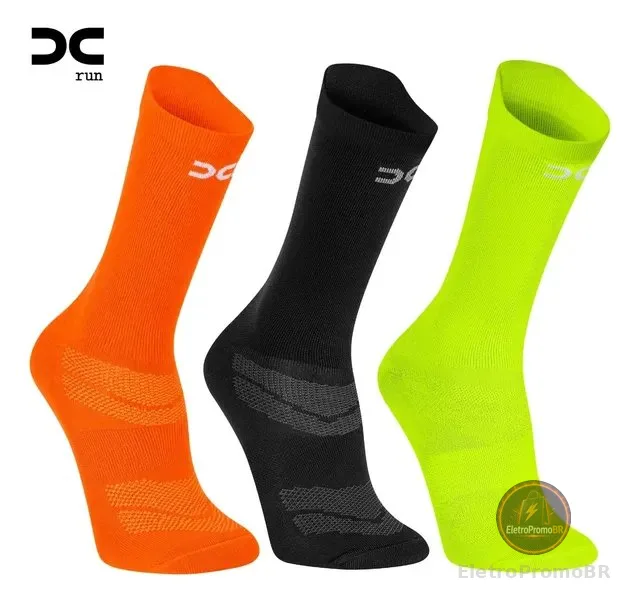 Kit 3 Meias Esportivas Unissex Confort Academia Corrida Gym