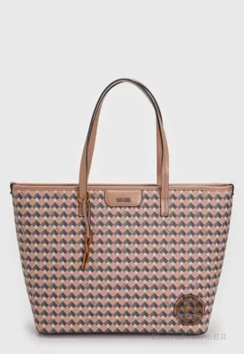 Bolsa Tiracolo Santa Lolla Monograma Tote Nude