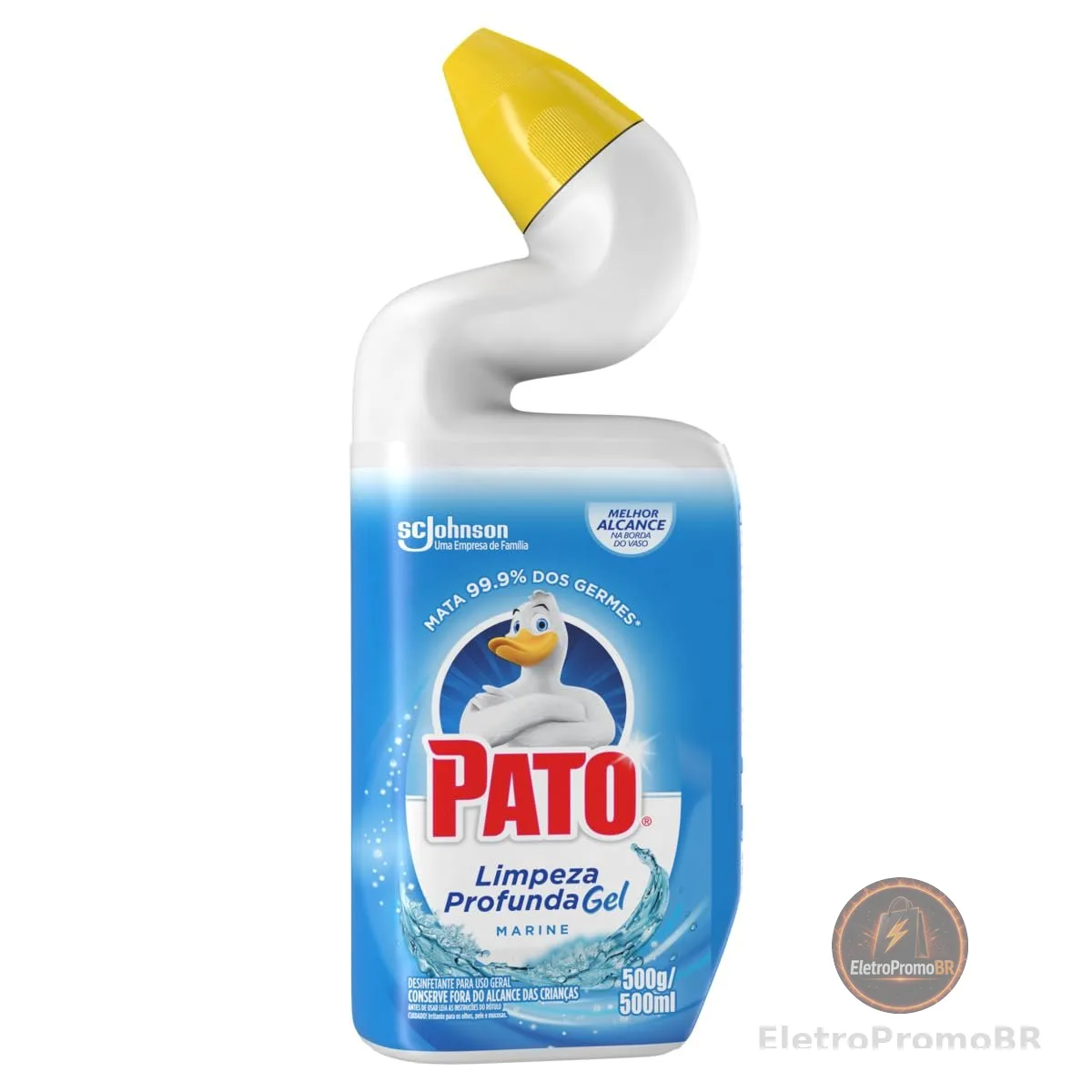 Pato Limpador Sanitário Gel Desinfetante, Marine, Limpeza Profunda, 500ml