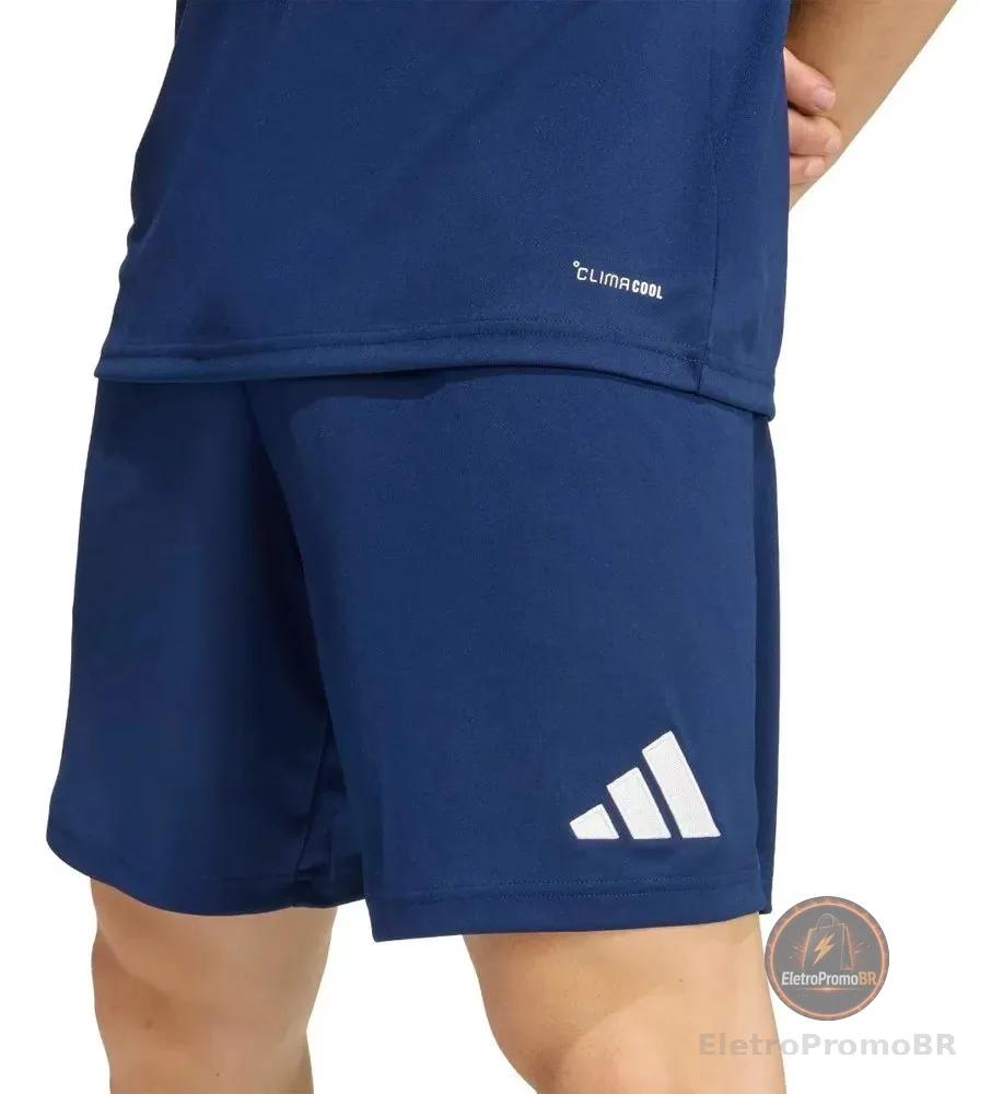 Shorts De Futebol Masculino Entrada26 adidas Azul Liso M
