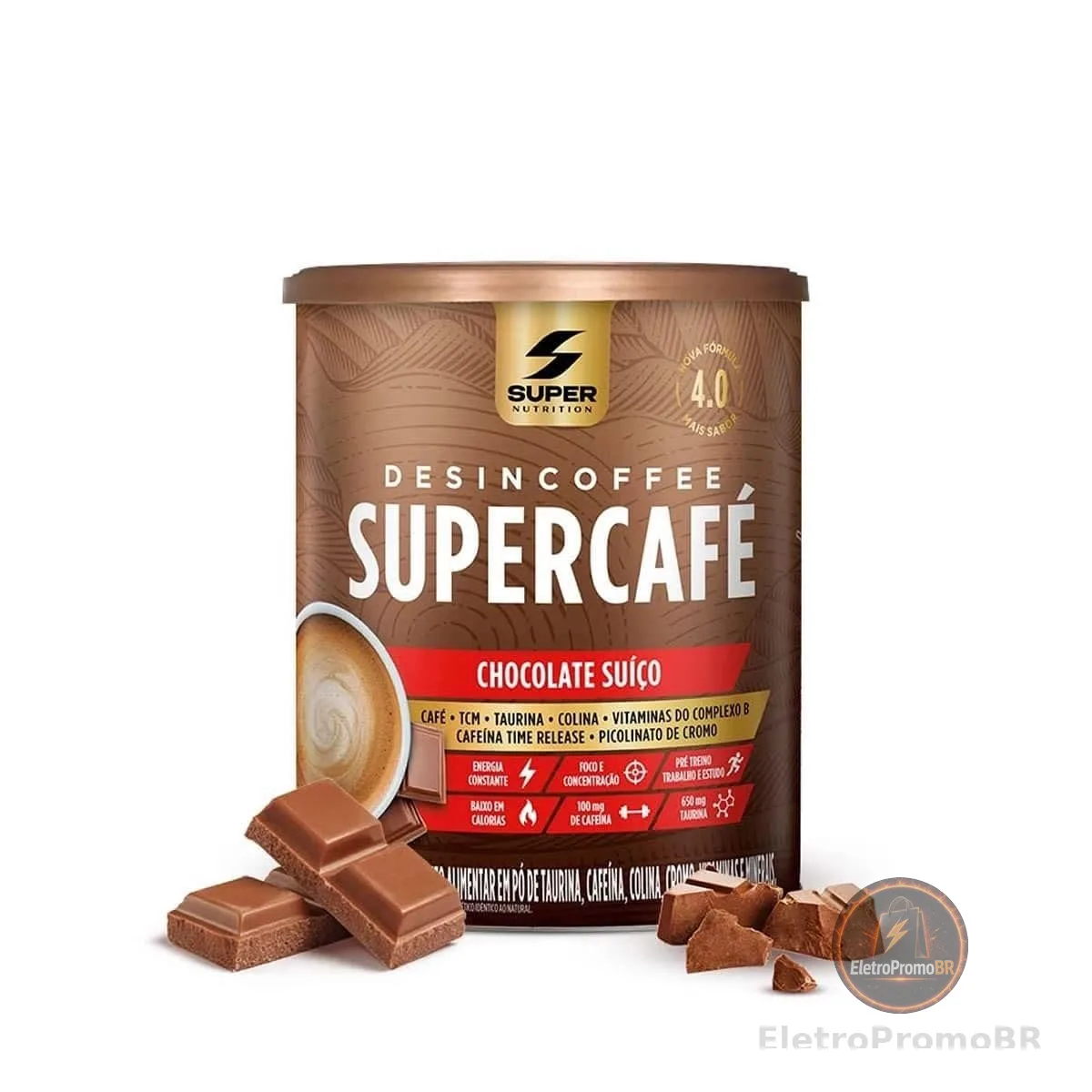 Supercafé Desincoffee (220g), Chocolate Suiço