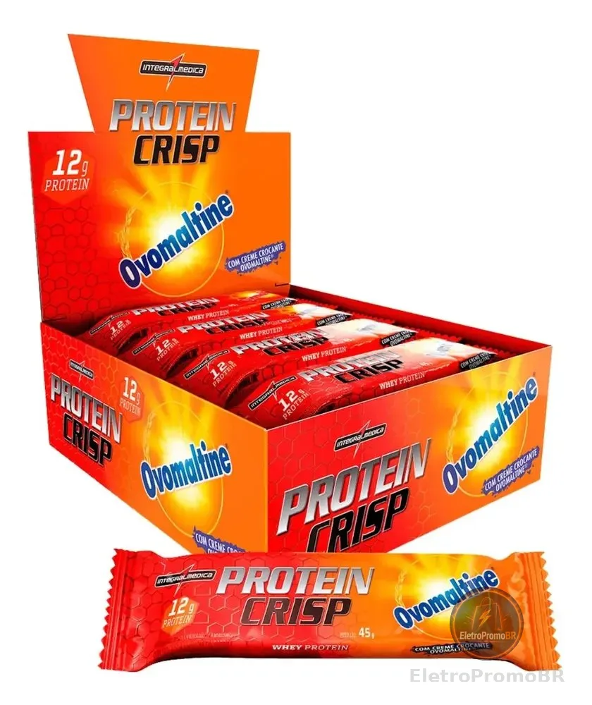 Barra Protein Crisp Ovomaltine 12 Unid Integralmédica Ovomaltine