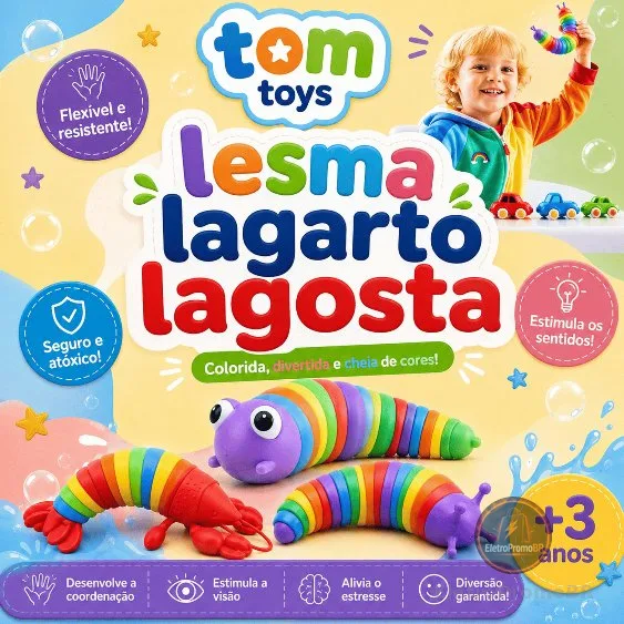 Brinquedo Lesma Caracol Lagarta De Minhocas Alivia o Estresse