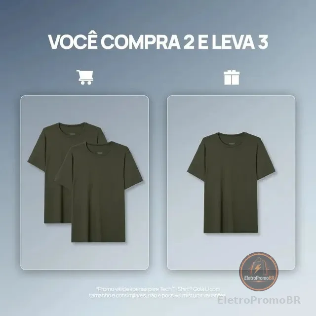 Compre 2 Camisetas Techs T-shirts Masculina Insider E Leve 3