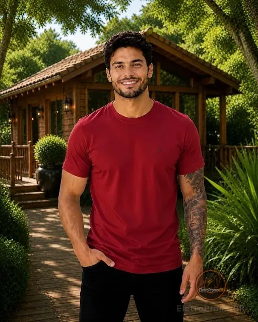 Camiseta Básica Ogochi Masculina Lisa Tecido Premium Oficial