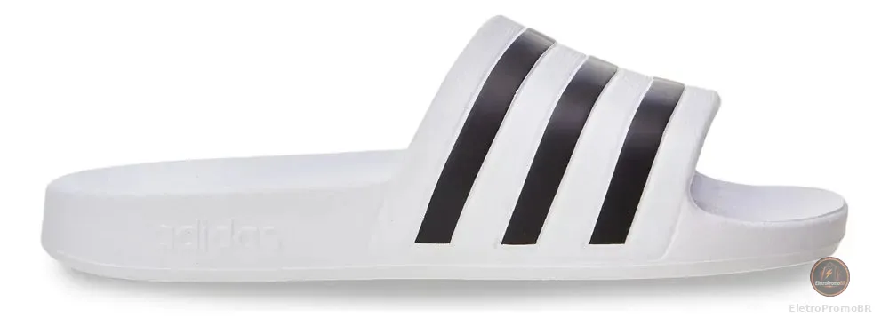 Chinelo Casual Masculino E Feminino Adilette Aqua adidas Branco E Preto Liso 42 Br