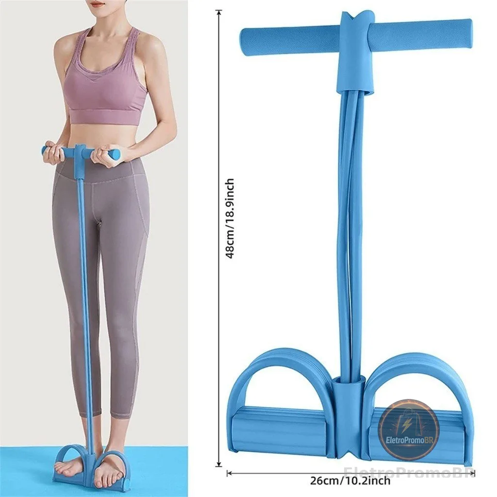 Elástico Extensor Pedal Fitness Musculação Pilates Treinamento Funcional