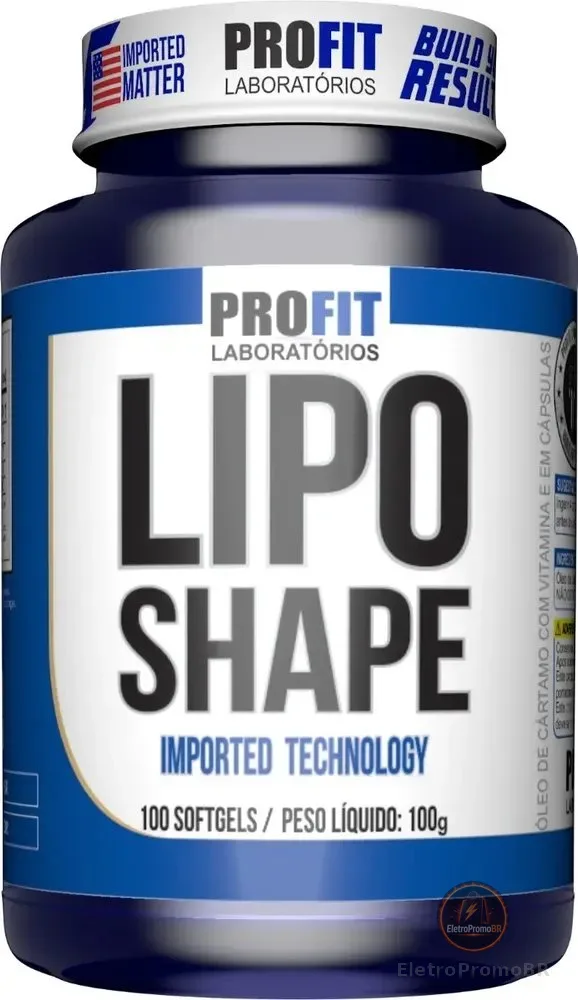 Termogênico Lipo Shape - Óleo De Cártamo 100 Cáps - Profit F Sabor Natural