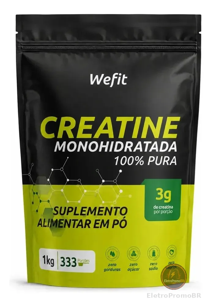 Creatina Monohidratada Pura 1kg Wefit Unidade Sem sabor