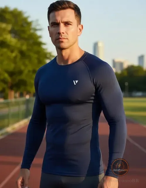 Camisas Segunda Pele Proteção Solar Uv Termica Corrida Bike