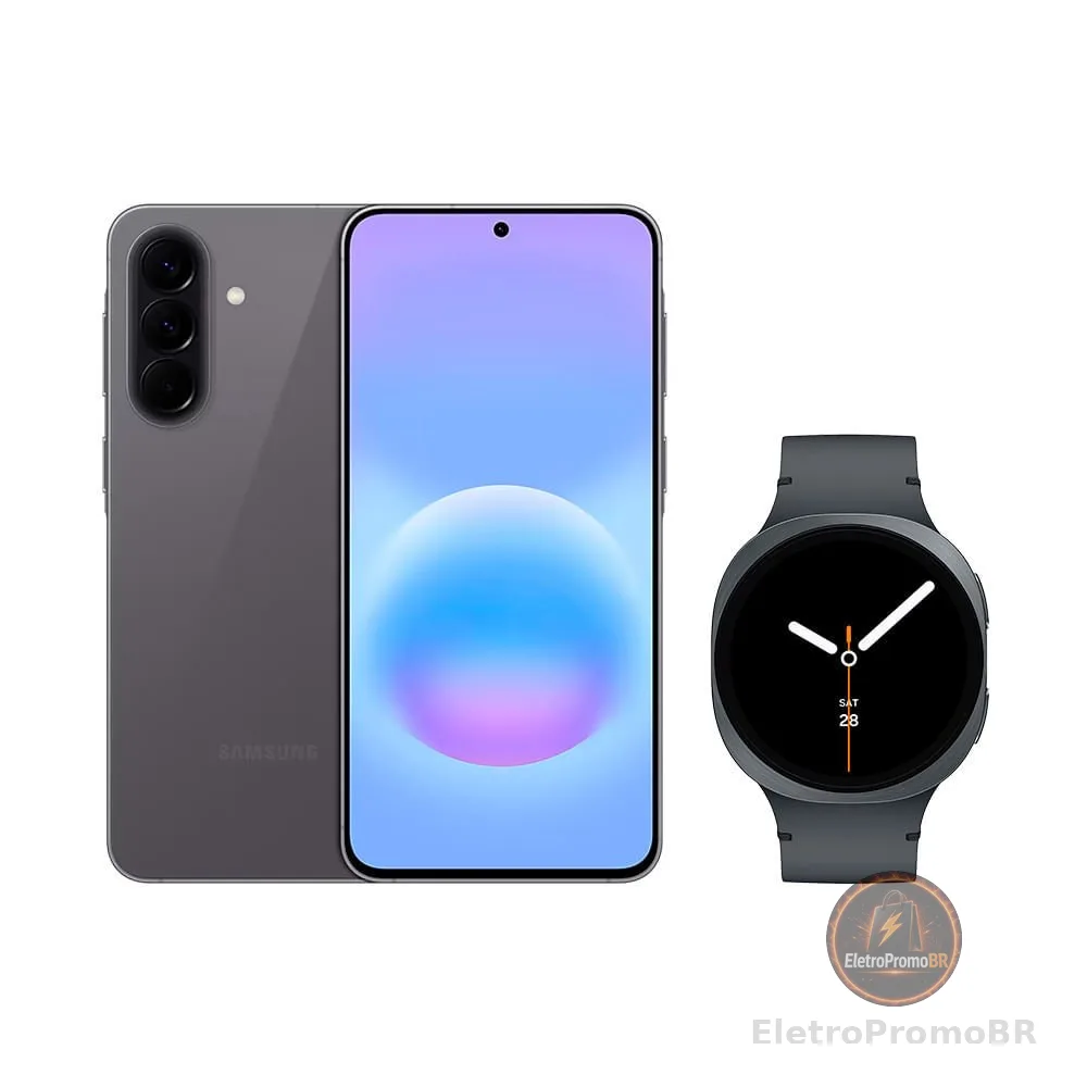 Galaxy A57 5G (256GB) - Cinza + Galaxy Watch8 BT 44mm - Grafite