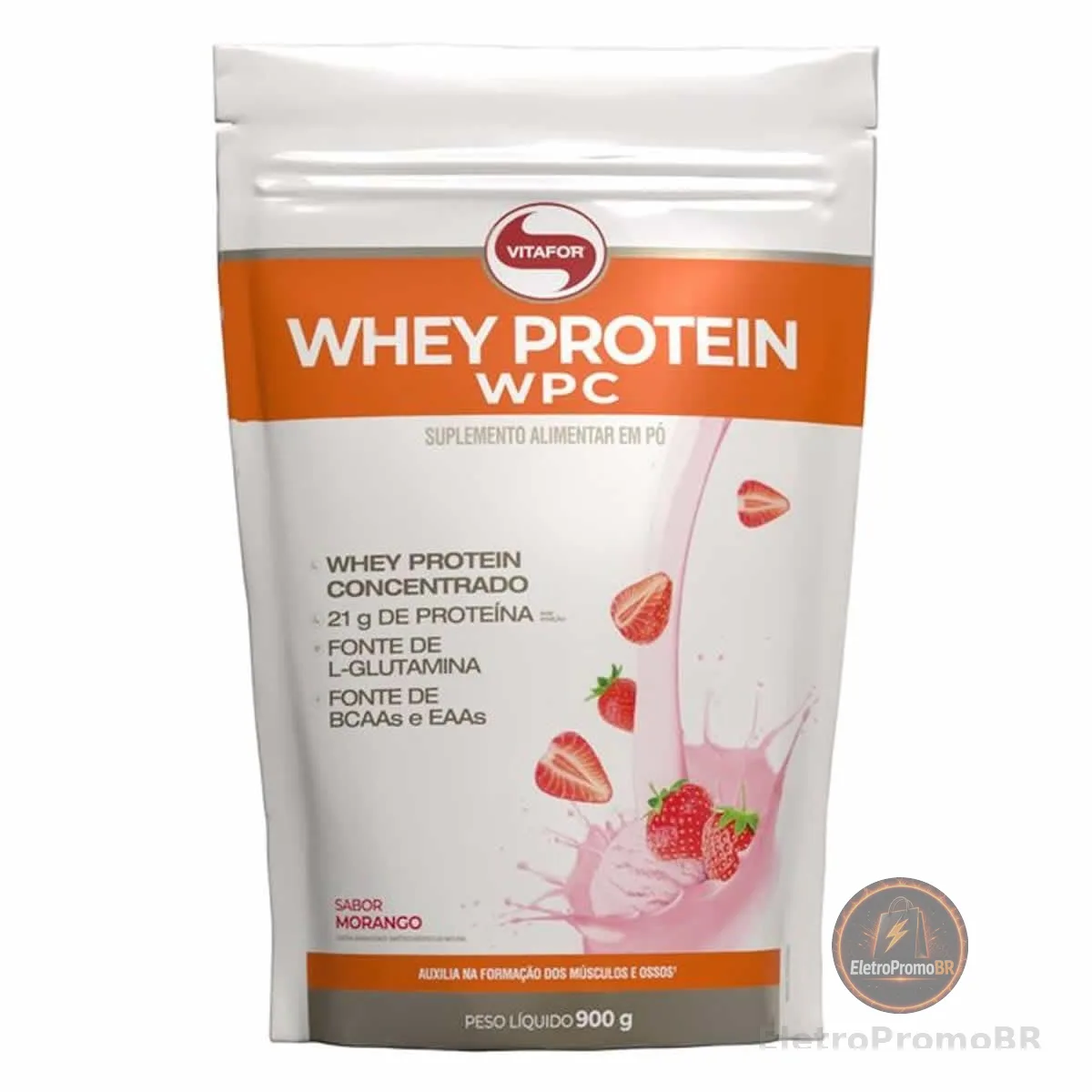 Vitafor - Whey Protein WPC - 900g - Morango