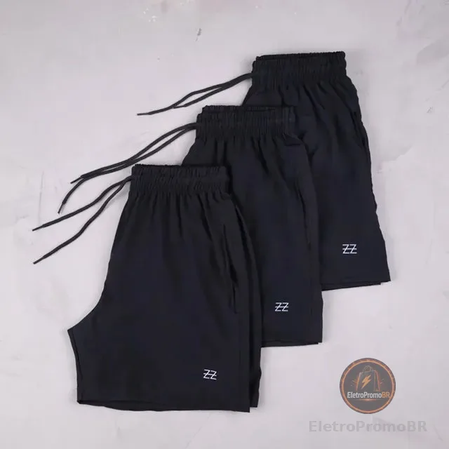 Kit 3 Bermudas Masculinas Academia Treino Praia Verão Fit