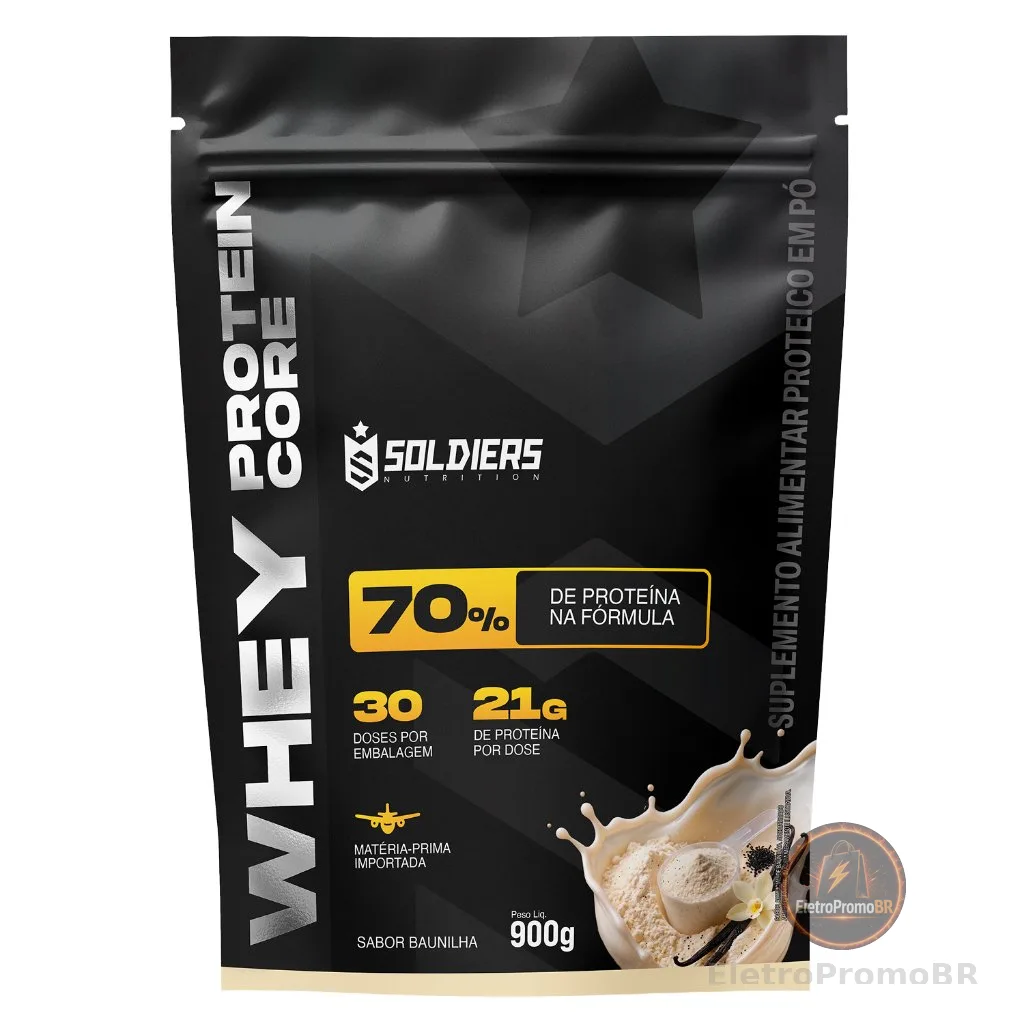 Whey Core 70% de Proteína Concentrada -   900g - Soldiers Nutrition