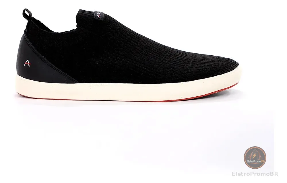 Tênis Aramis Flow Knit Conforto Macio Elastico Preto Preto 40 Br